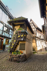 Typical houses in the French village of Eguisheim