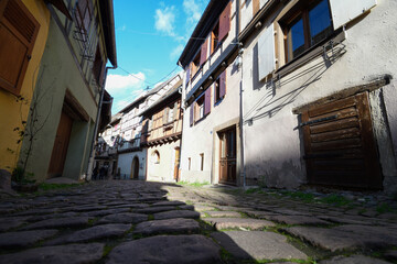 Typical houses in the French village of Eguisheim