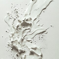 Abstract white paint strokes on a textured surface (1)