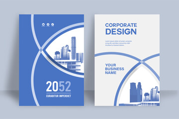 City Background Business Book Cover Design Template