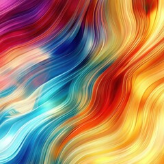Fototapeta premium Vibrant, flowing abstract artwork with swirling colors and dynamic lines