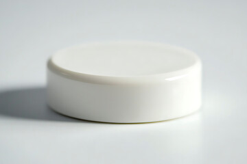 Professional Ice Hockey Puck Displayed on Pure White Background