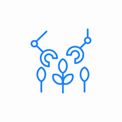 plant care robot icon sign vector