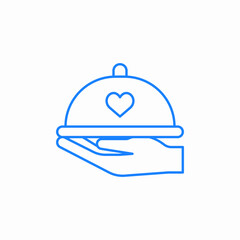 romantic dinner icon sign vector