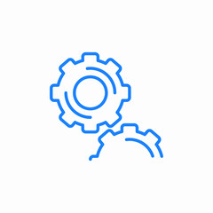 settings gear icon sign vector