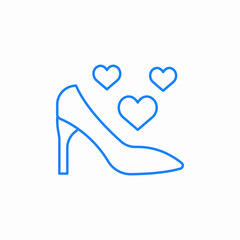 wedding shoe bride icon sign vector