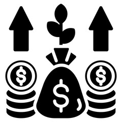 Capital Gain glyph icon