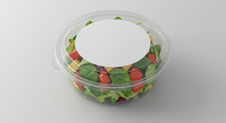 Overhead Food Container Mockup with Editable Branding