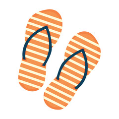 Brightly colored flip flops for summer vacation