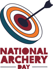 National Archery Day: Target and Arrow Graphic Design