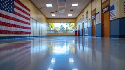 Election day reflections american flag political landscape civic engagement studio close-up national unity