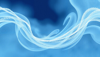 Abstract blue wave pattern in smooth gradient background