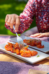 Fresh and delicious hot with dressing
