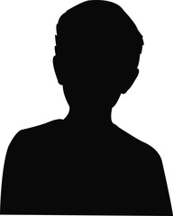 a boy head silhouette vector
