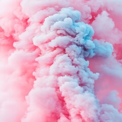 Fototapeta premium Swirling colorful smoke formations rise against a gradient background
