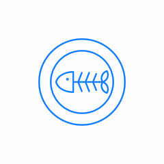 cat plate icon sign vector