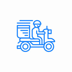 delivery scooter icon sign vector