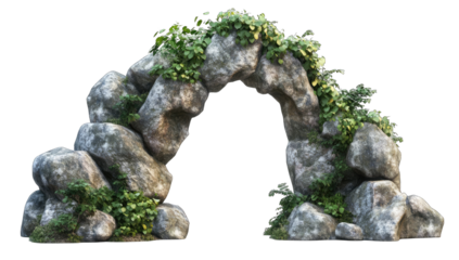 Stone archway, overgrown with foliage