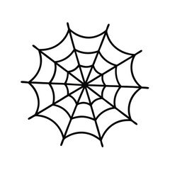 Naklejka premium Spider Web – with white background 