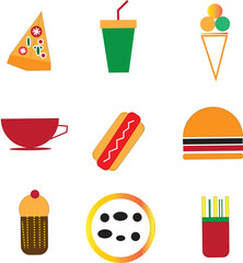 Food icons Design photo eps