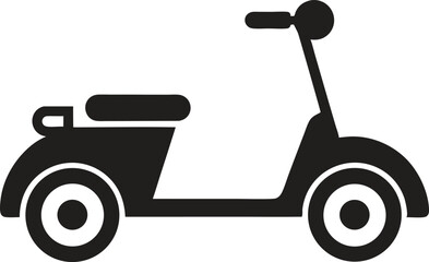 silhouette of a bike, black Scooter vector graphic