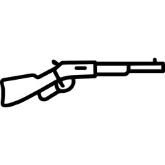 Outline icon of a western rifle