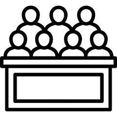 Vector outline of a jury box icon