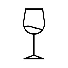 A wine outline icon, great for dining apps or beverage interfaces