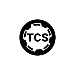 tcs icon or traction control system icon vector isolated. Best tcs icon for any product about traction control system.