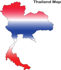 Thailand Flag Map &ndash; National Identity in Vector Art.