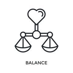 Balance Icon Outline Style. Vector Illustration For Graphic Design