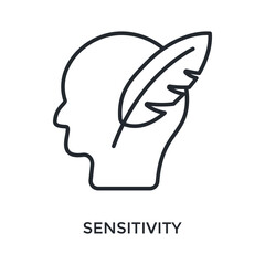 Sensitivity Icon Outline Style. Vector Illustration For Graphic Design