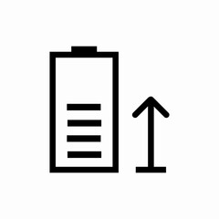 middle battery icon vector sign