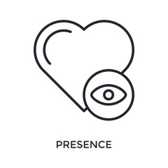 Presence Icon Outline Style. Vector Illustration For Graphic Design