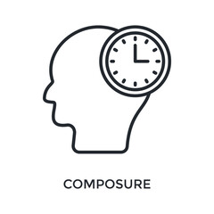 Composure Icon Outline Style. Vector Illustration For Graphic Design