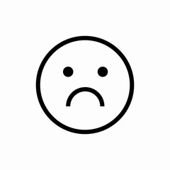 sad unhappy icon vector sign