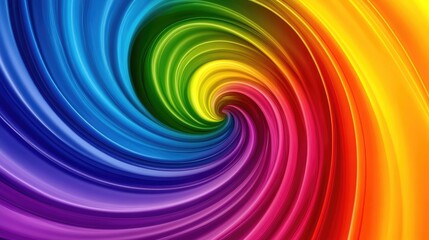 Abstract liquid swirl with bright hues blending into one another