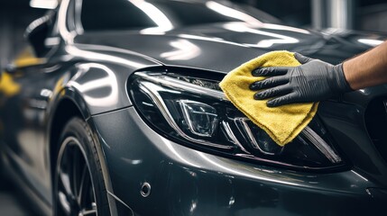 Car detailing headlight cleaning