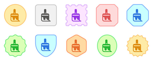 Editable paint brush, wall, house, painting, rennovation vector icon. Construction, tools, industry. Part of a big icon set family. Perfect for web and app interfaces, presentations, infographics, etc