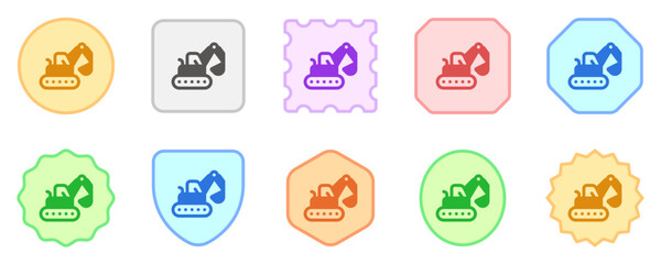 Editable excavator, tractor, machine, digger, loader vector icon. Construction, tools, industry. Part of a big icon set family. Perfect for web and app interfaces, presentations, infographics, etc