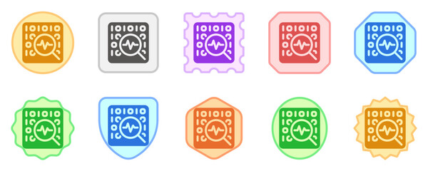 Editable binary, data, analysis vector icon. AI technology, artificial intelligence, computer. Part of a big icon set family. Perfect for web and app interfaces, presentations, infographics, etc