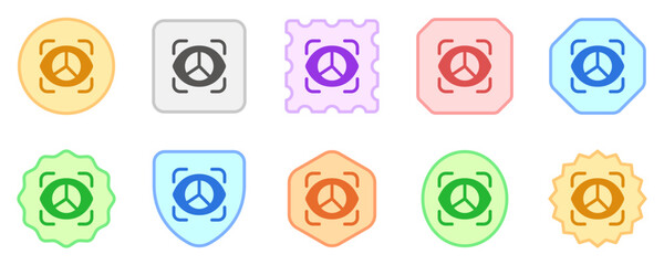 Editable retina, eye scan, optic vector icon. AI technology, artificial intelligence, computer. Part of a big icon set family. Perfect for web and app interfaces, presentations, infographics, etc