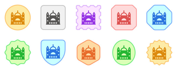 Editable mosque vector icon. Landmark, monument, middle east, religious, building, architecture. Part of a big icon set family. Perfect for web and app interfaces, presentations, infographics, etc