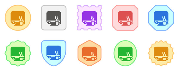 Editable workspace, desktop, computer, coffee vector icon. Remote work, job, profession, freelance. Part of a big icon set family. Perfect for web and app interfaces, presentations, infographics, etc