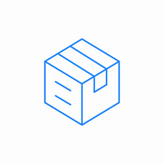 sealed package box icon sign vector