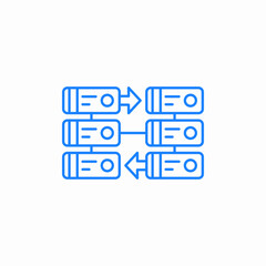 server data transfer icon sign vector