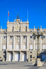 スペインマドリードにある王宮のとても美しい風景
