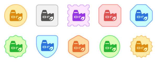 Editable green factory plant, industry vector icon. Environment, ecology, eco-friendly. Part of a big icon set family. Perfect for web and app interfaces, presentations, infographics, etc