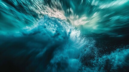 Explore the beauty of wave blur beneath stormy waters.