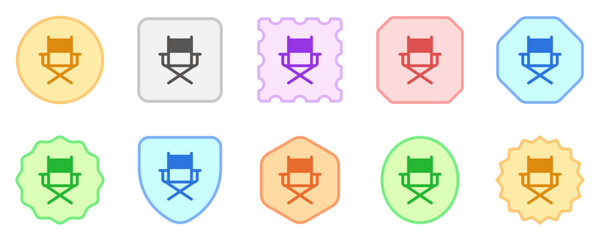 Editable camping, folding, director's chair, furniture vector icon. Movie, cinema, entertainment. Part of a big icon set family. Perfect for web and app interfaces, presentations, infographics, etc